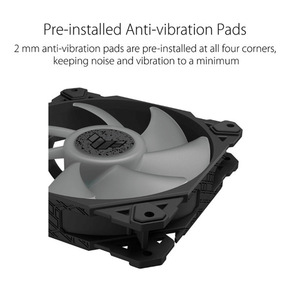 Asus TUF Gaming TF120 ARGB Black – 120mm Cabinet Fan with ARGB Controller (Triple Pack)